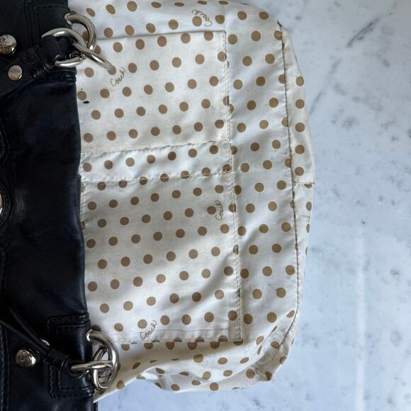 Coach Black Leather Shoulder Bag Peyton 14522 – Chain Strap Y2K Carryall - Picture 10 of 16